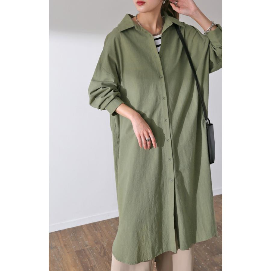 シャツワンピース ワンピース レディース ロング 白 長袖 黒 大きいサイズ | HUG.U | 17