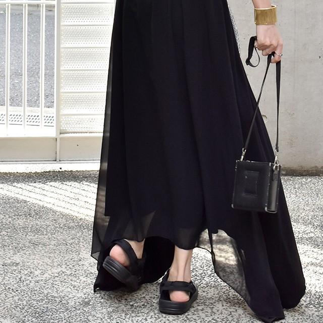 Sybillaシフォン 黒 ノースリーブ ロングワンピース Amazon.co.jp: [SIPERLARI] ノースリーブ ロングワンピース