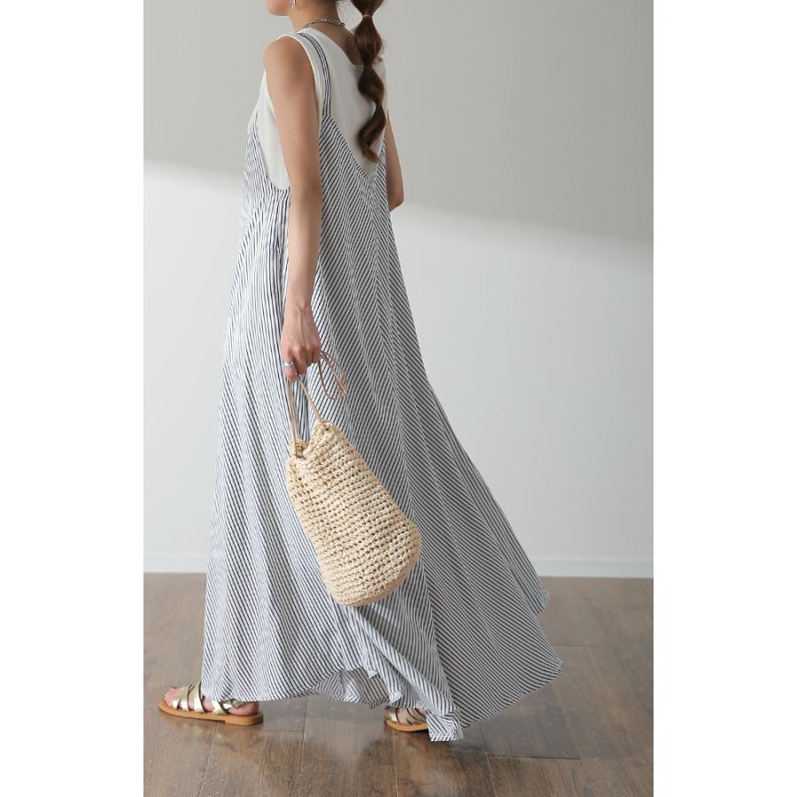ワンピース レディース ロング ロングワンピース キャミワンピース ストライプ | HUG.U | 13