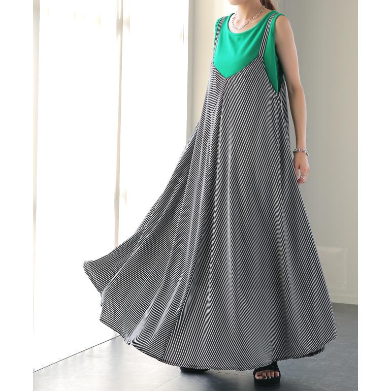 ワンピース レディース ロング ロングワンピース キャミワンピース ストライプ | HUG.U | 14