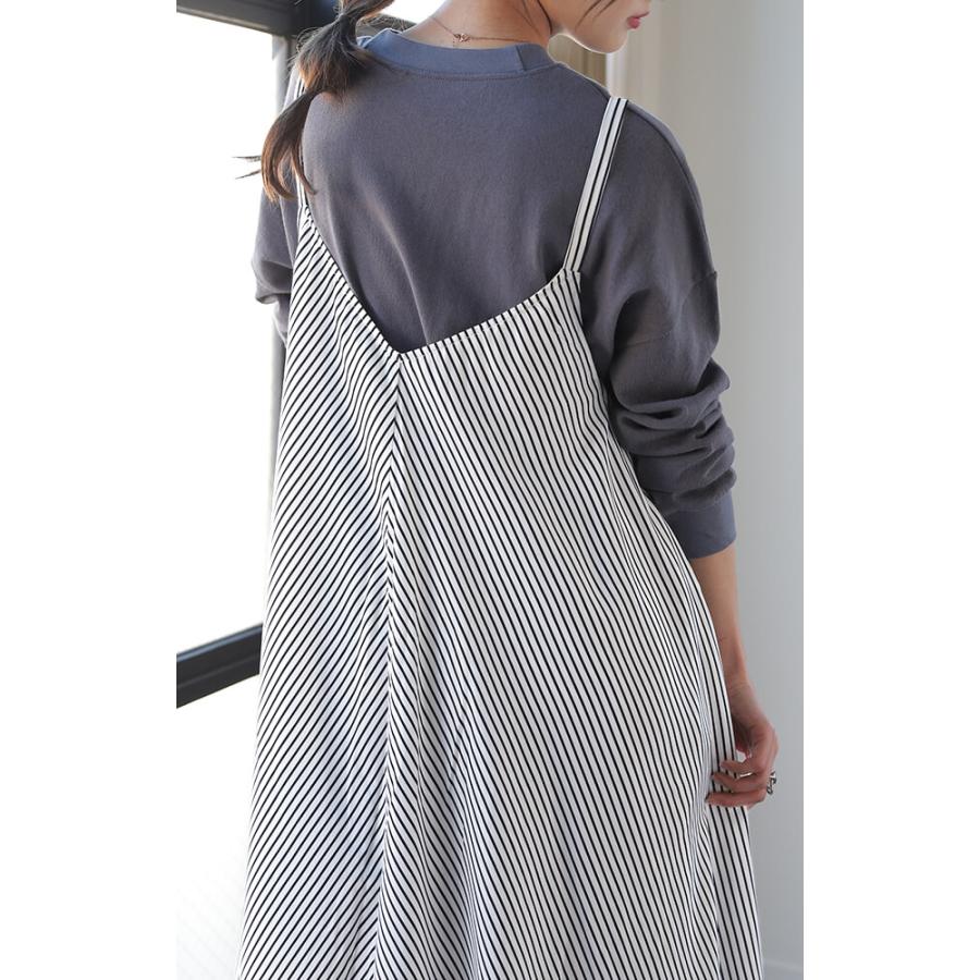 ワンピース レディース ロング ロングワンピース キャミワンピース ストライプ | HUG.U | 20