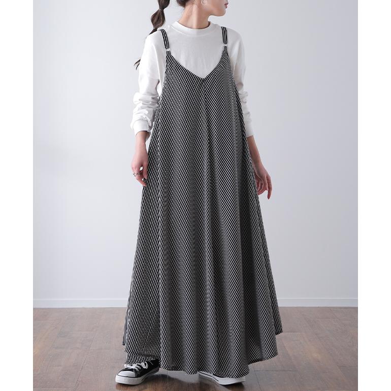 ワンピース レディース ロング ロングワンピース キャミワンピース ストライプ | HUG.U | 06