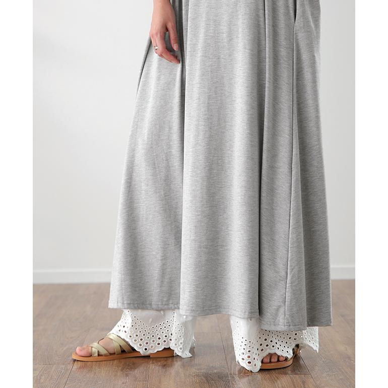 ワンピース レディース マキシ丈ワンピース マキシ ロングワンピース サックワンピース ドロップショルダー 体型カバー 無地 大きい | HUG.U | 16