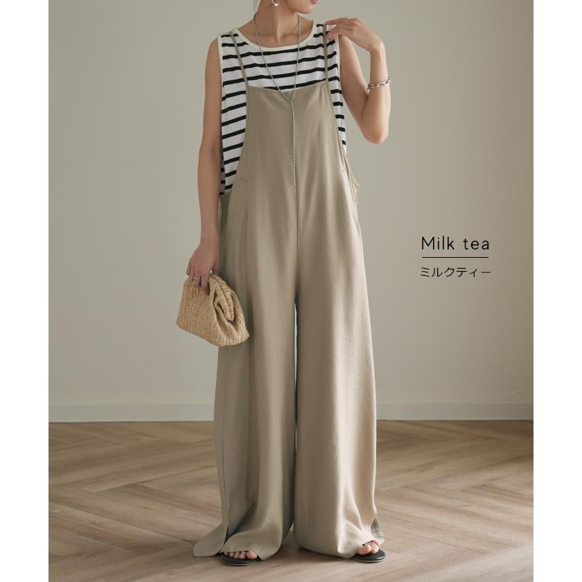 オールインワン レディース サロペット シンプル つなぎ きれいめ パンツ | HUG.U | 17