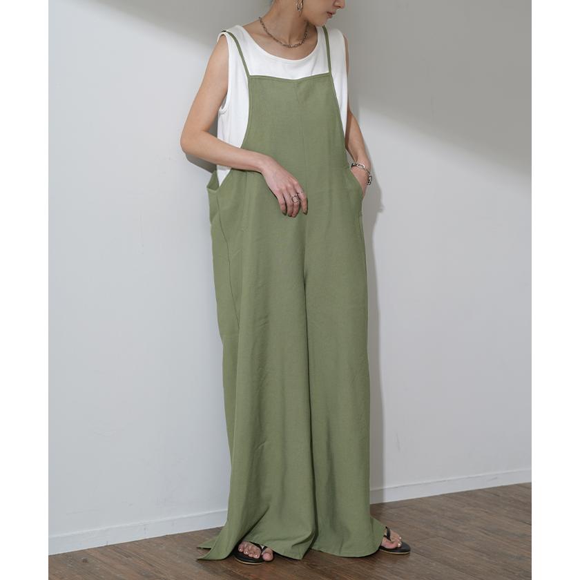 オールインワン レディース サロペット シンプル つなぎ きれいめ パンツ | HUG.U | 09