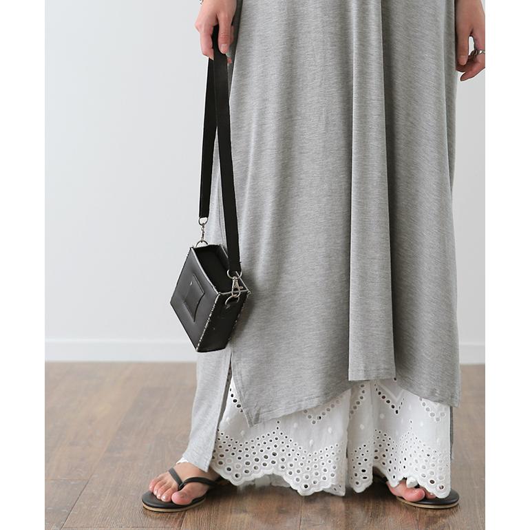 ワンピース レディース マキシ丈ワンピース スリット マキシワンピ マキシ ロングワンピース 半袖 スキッパー 無地 大きいサイズ アウトレット | HUG.U | 18