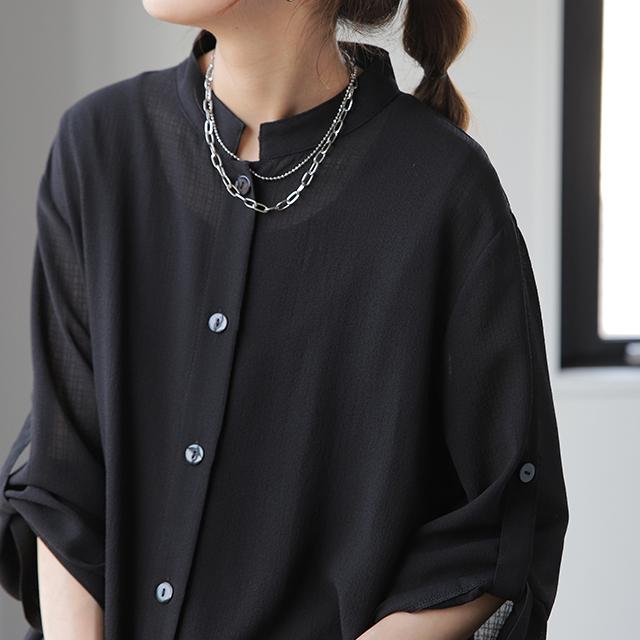 シャツワンピース ロングシャツ レディース シアーシャツ ワンピース 黒 白 秋 X6 Hug U ハグユー 通販 Yahoo ショッピング