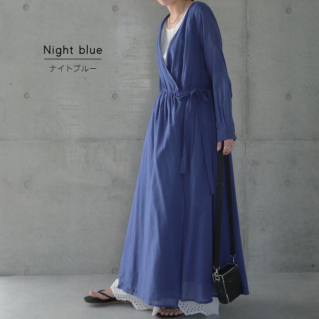 ワンピース ロングワンピース ロングカーディガン マキシワンピース コットン100% レディース カシュクールワンピース 長袖 大きいサイズ | HUG.U | 12