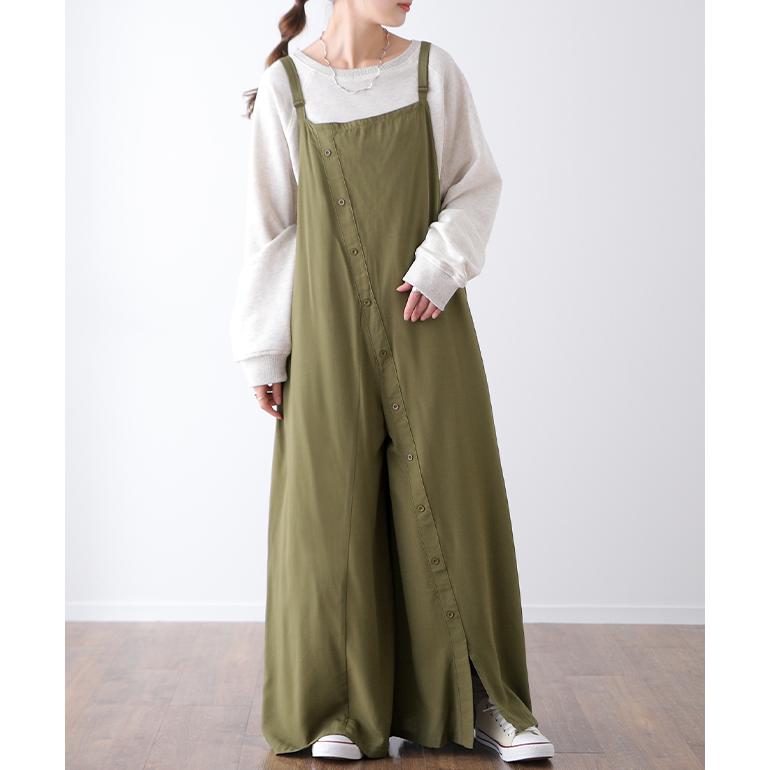 オールインワン レディース サロペット 体型カバー ナチュラル きれいめ | HUG.U | 09