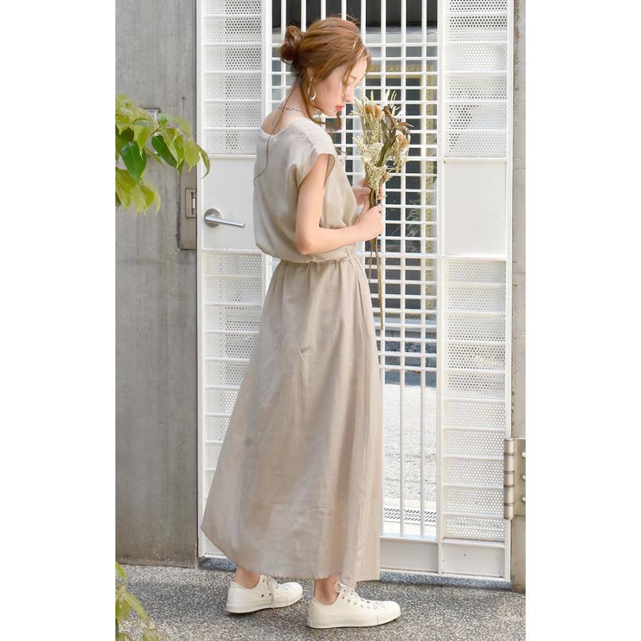 ワンピース ロングワンピース マキシワンピース コットン100% レディース フレアワンピース ロングワンピ マキシ丈 大きい 体型カバー | HUG.U | 22