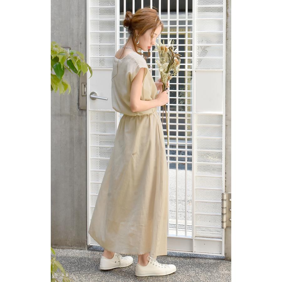 ワンピース ロングワンピース マキシワンピース コットン100% レディース フレアワンピース ロングワンピ マキシ丈 大きい 体型カバー | HUG.U | 22