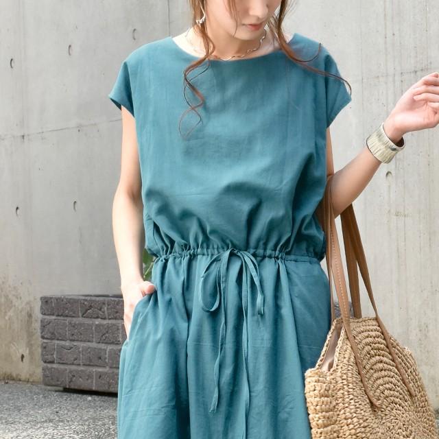 ワンピース ロングワンピース マキシワンピース コットン100% レディース フレアワンピース ロングワンピ マキシ丈 大きい 体型カバー | HUG.U | 08