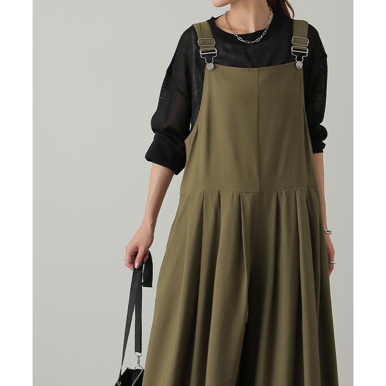 オールインワン レディース サロペット 大きいサイズ ワイドパンツ ワイドパンツルック | HUG.U | 07