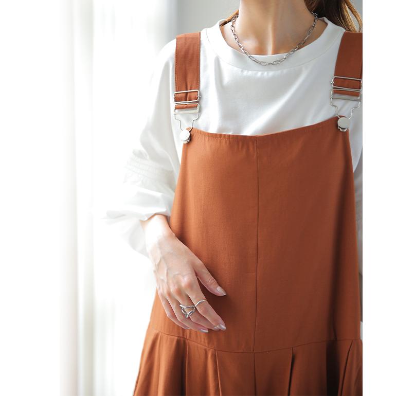 オールインワン レディース サロペット 大きいサイズ ワイドパンツ ワイドパンツルック | HUG.U | 11