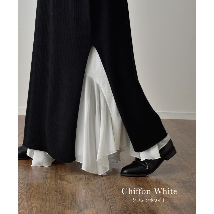 ワンピース レディース  プリーツ レース ペチコート レイヤード キャミソール 黒 | HUG.U | 27