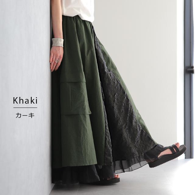 スカート ロングスカート マキシスカート レース ベイカースカート ワークスカート ミリタリー | HUG.U | 13