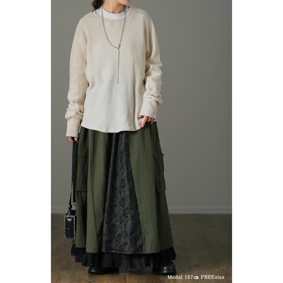 スカート ロングスカート マキシスカート レース ベイカースカート ワークスカート ミリタリー | HUG.U | 06
