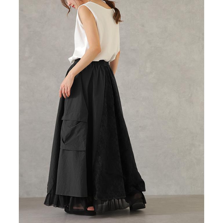 スカート ロングスカート マキシスカート レース ベイカースカート ワークスカート ミリタリー | HUG.U | 08