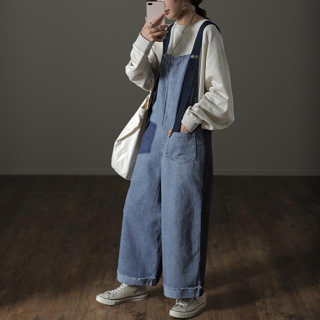 オールインワン レディース サロペット デニム 大きいサイズ オーバーオール 韓国 | HUG.U | 15
