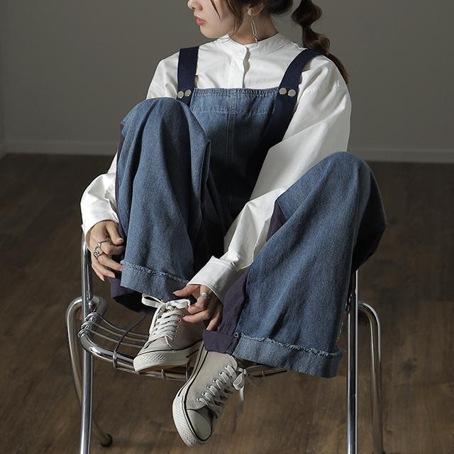 オールインワン レディース サロペット デニム 大きいサイズ オーバーオール 韓国 | HUG.U | 20