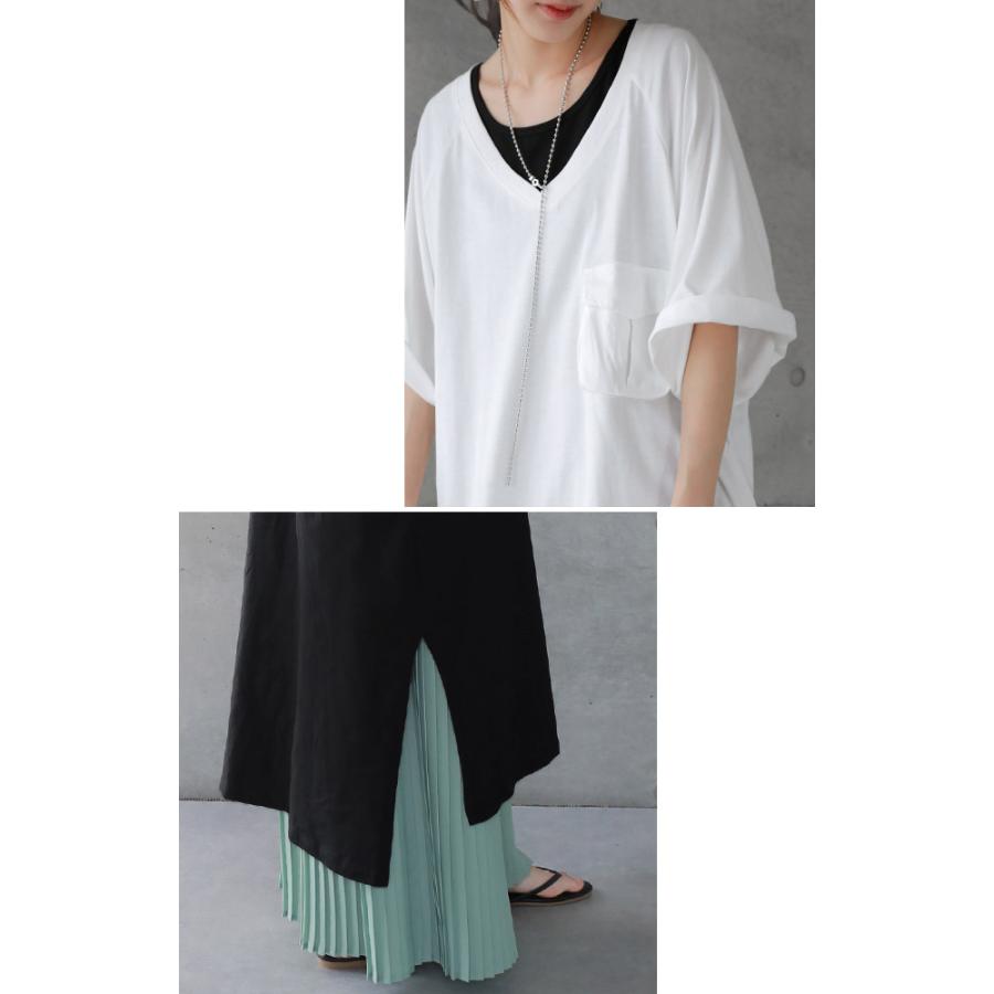 ワンピース Tシャツワンピース ロングワンピース マキシワンピース ロング レディース 七分袖 体型カバー ワンピ 大きいサイズワンピース | HUG.U | 19