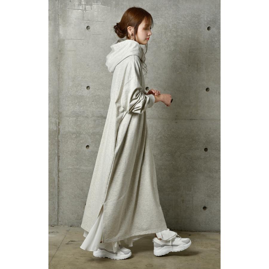 ワンピース レディース  ロングワンピース 長袖 パーカーワンピース ロング | HUG.U | 21