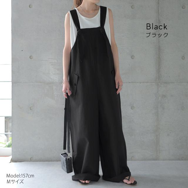 オールインワン レディース サロペット 大きいサイズ つなぎ オーバーオール 綿 | HUG.U | 18