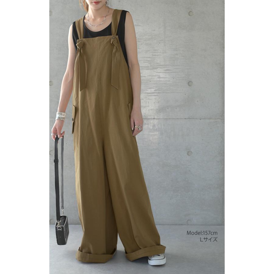 オールインワン レディース サロペット 大きいサイズ つなぎ オーバーオール 綿 | HUG.U | 05