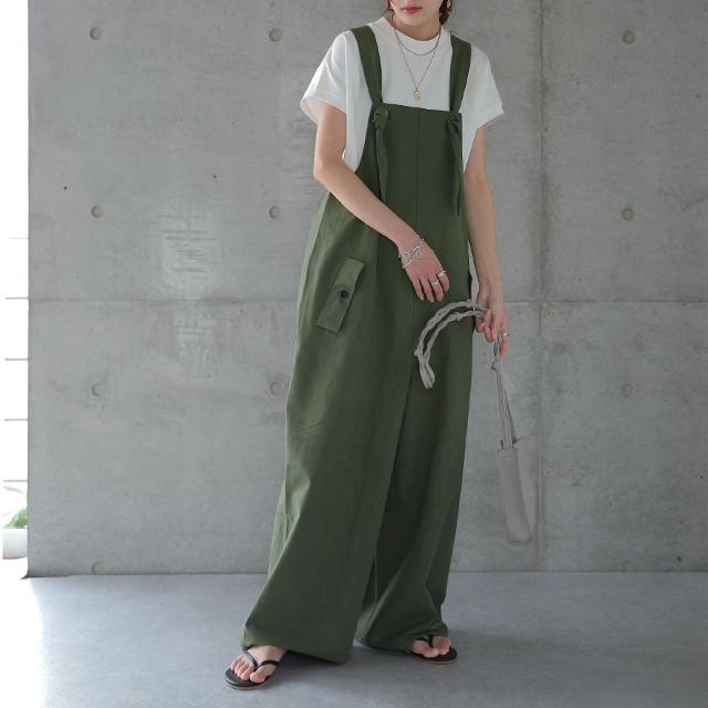 オールインワン レディース サロペット 大きいサイズ つなぎ オーバーオール 綿 | HUG.U | 10