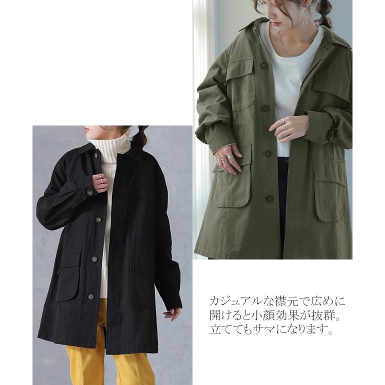 ミリタリージャケット レディース ジャケット ミリタリー 綿 アウター | HUG.U | 14