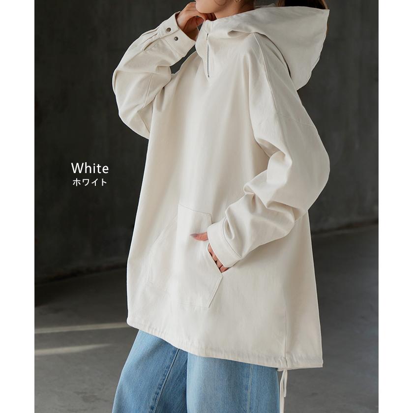 パーカー トップス プルオーバー レディース フード マウンテンプルオーバー キャンプ ツイル アウトドア ミリタリー | HUG.U | 09