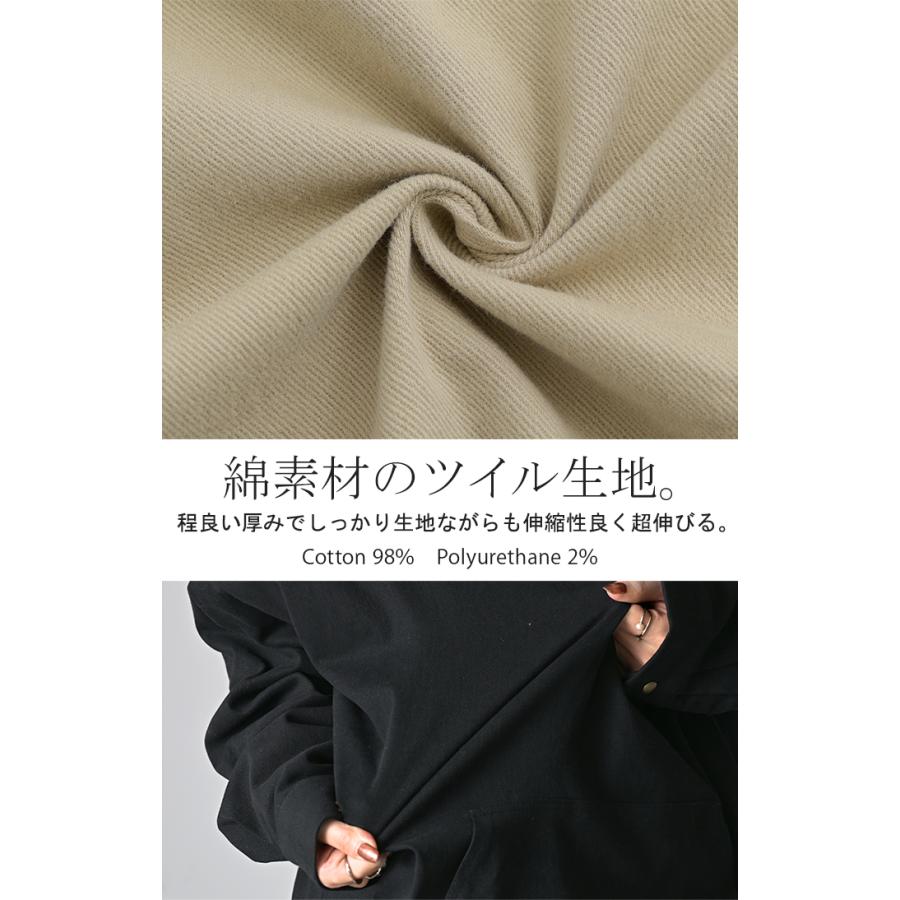 パーカー トップス プルオーバー レディース フード マウンテンプルオーバー キャンプ ツイル アウトドア ミリタリー | HUG.U | 11