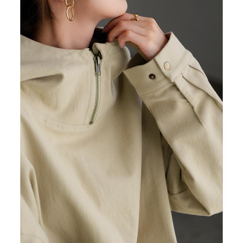 パーカー トップス プルオーバー レディース フード マウンテンプルオーバー キャンプ ツイル アウトドア ミリタリー | HUG.U | 16