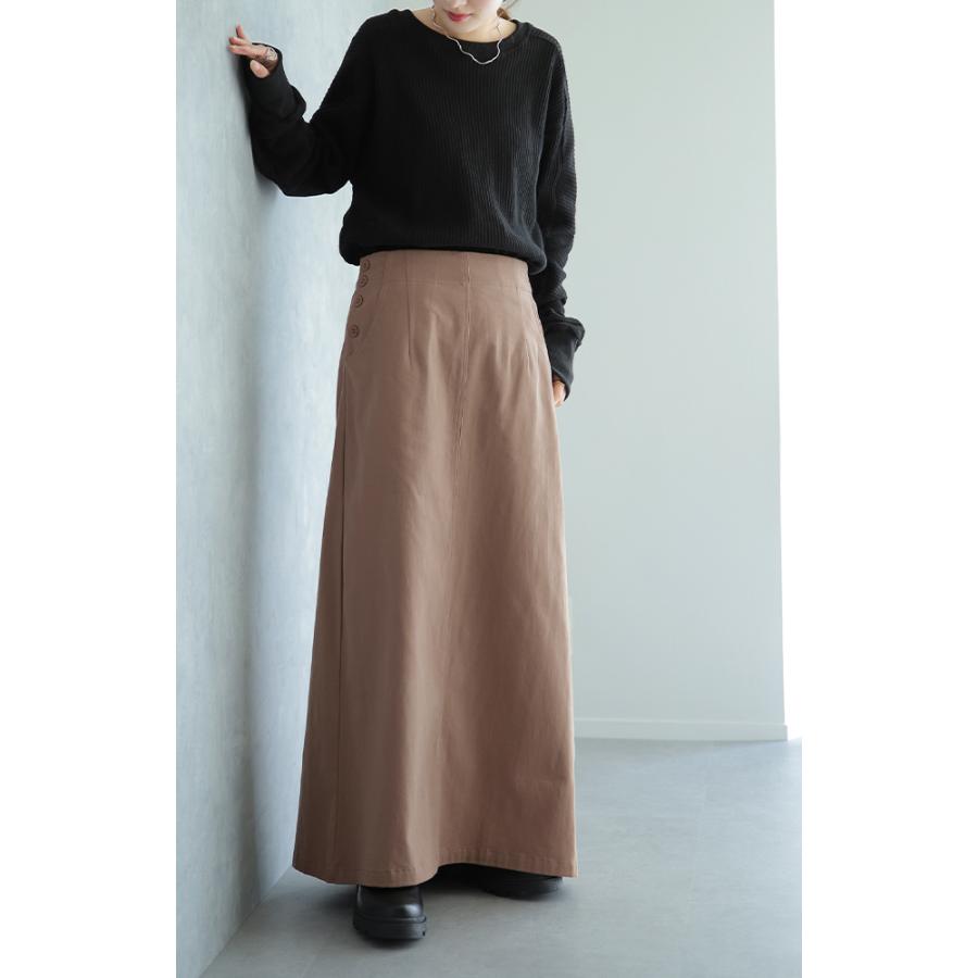 スカート ロングスカート マキシスカート ベイカースカート ロング チノ レディース アウトドア | HUG.U | 16