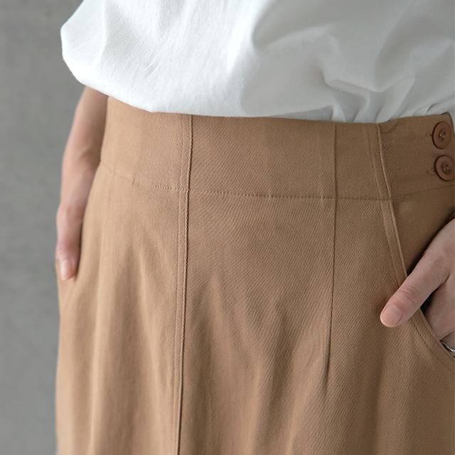 スカート ロングスカート マキシスカート ベイカースカート ロング チノ レディース アウトドア | HUG.U | 17