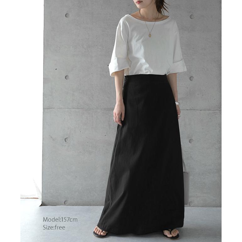 スカート ロングスカート マキシスカート ベイカースカート ロング チノ レディース アウトドア | HUG.U | 22