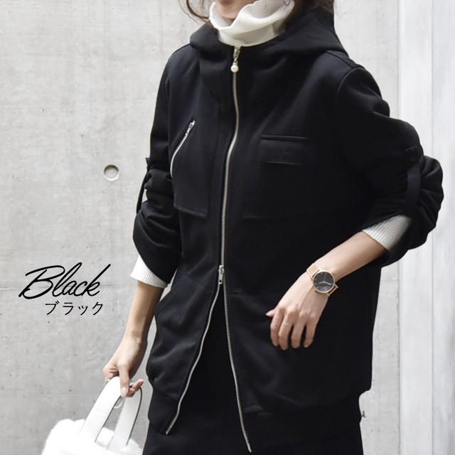 パーカー レディース ジップアップ ロールアップ ダブルジップ 長袖 羽織 アウター 無地 トレーナー スウェット スエット 小顔 ハイネック 大きいサイズ 秋 Y299 Hug U ハグユー 通販 Yahoo ショッピング