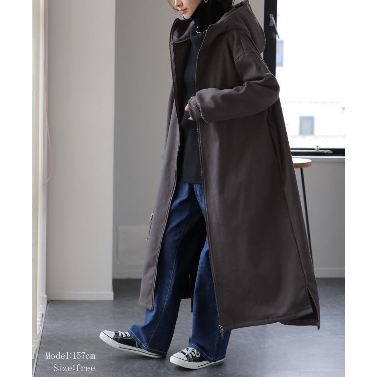 アウター レディース ミリタリーコート 暖か ロングコート 極暖 コート 裏起毛 | HUG.U | 10