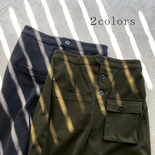 スカート レディース ロングスカート Aラインスカート タック 大きいサイズ 体型カバー フレアスカート ロング ベイカースカート チノ | HUG.U | 10