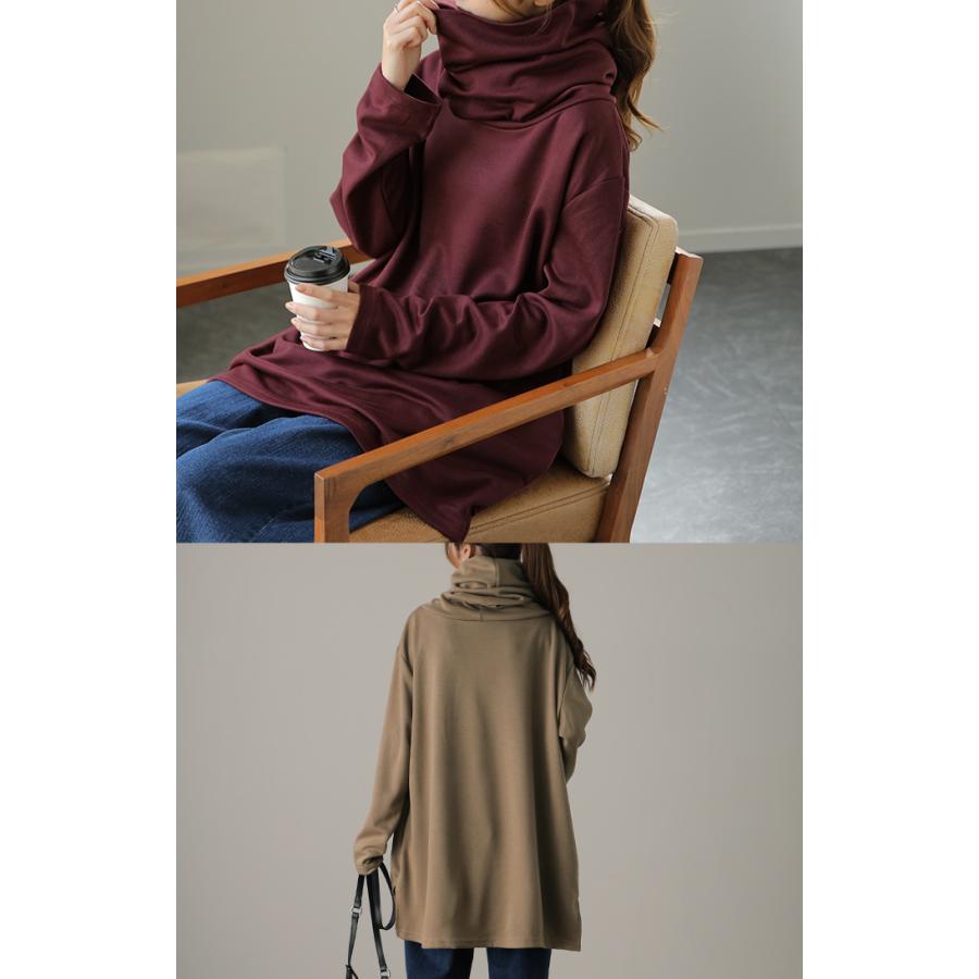 トップス レディース タートルネック 長袖 ハイネック カットソー | HUG.U | 12