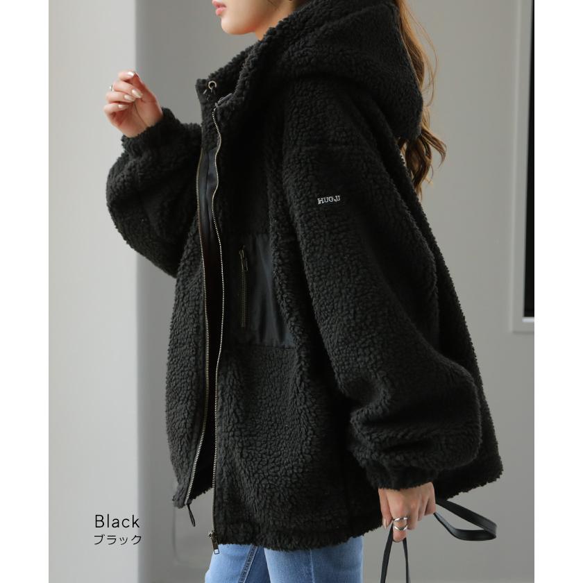 ボアコート レディース  ボア 暖か コート ボアアウター ブルゾン OUTER2410 | HUG.U | 13