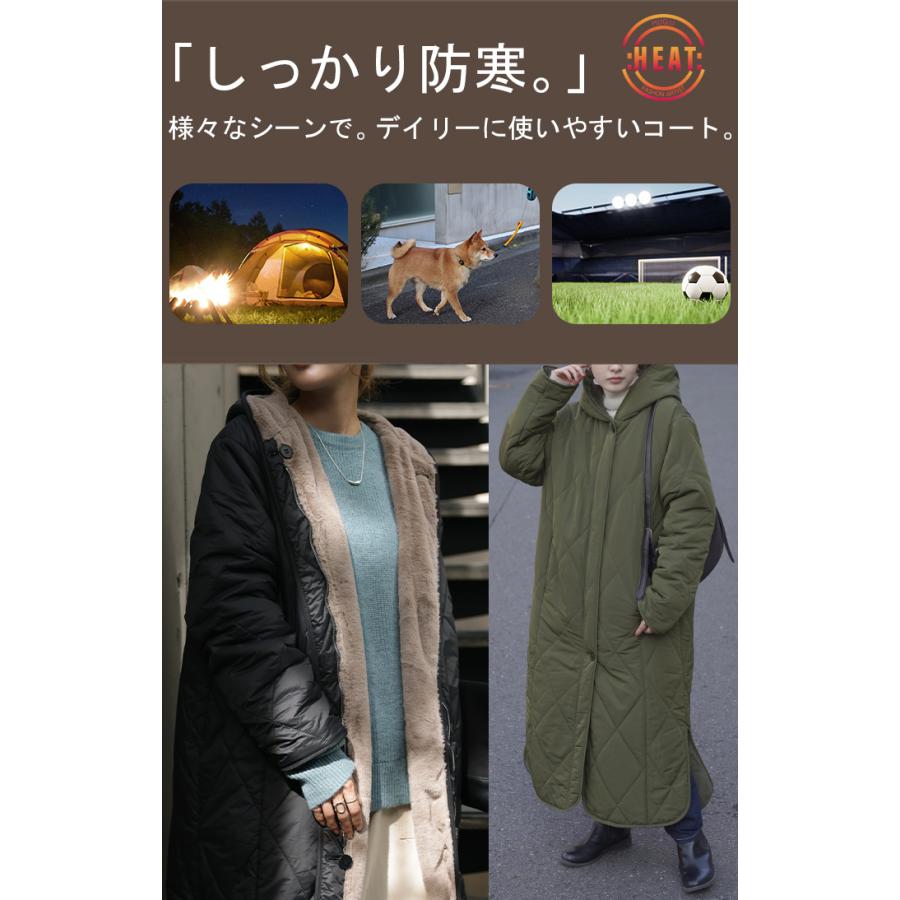 HUG.U ファーコート レディース 中綿 エコファー アウター HUG.U ファーコート レディース 中綿 エコファー アウター
