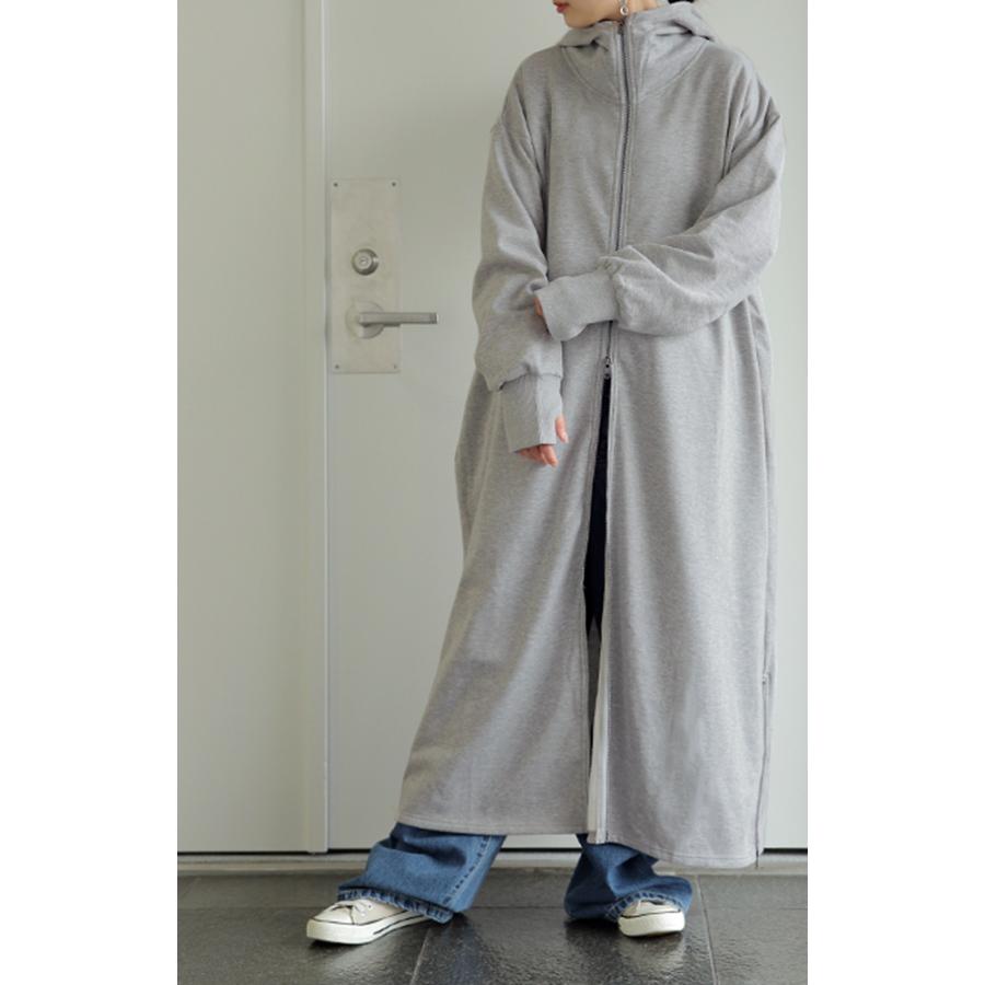 パーカー レディース 裏起毛 ロング 裏シャギー ロングパーカー アウター コート アウター スウェット | HUG.U | 05