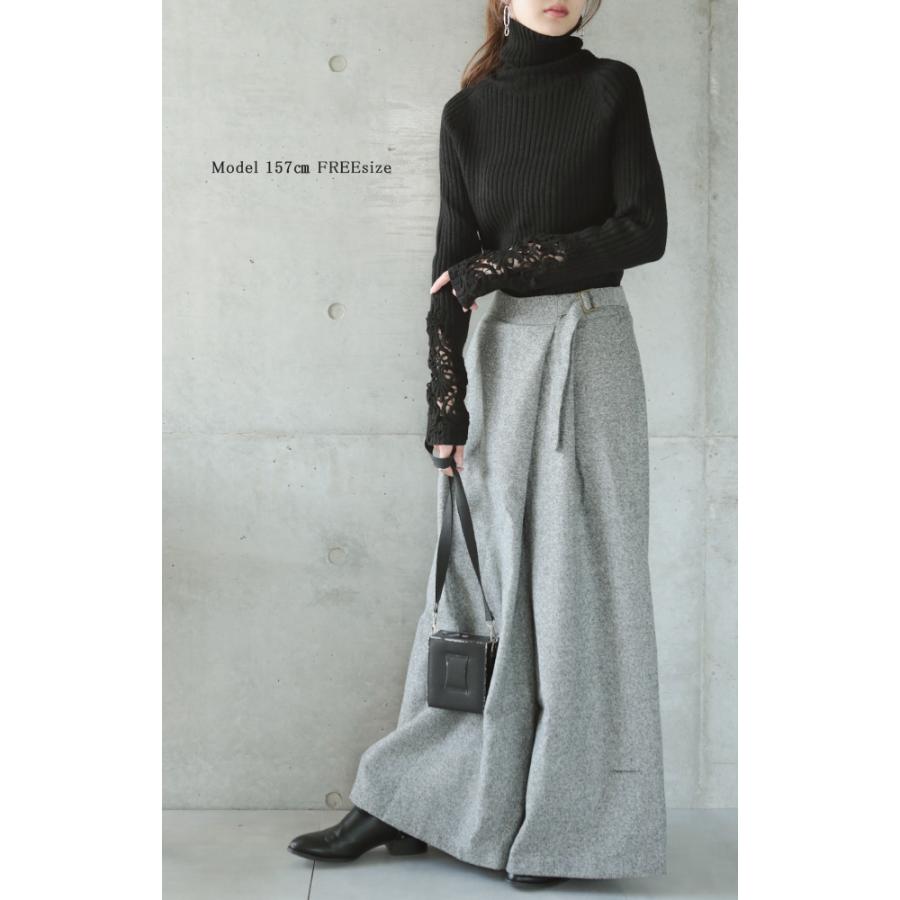 ニット レディース  タートルネック トップス リブニット セーター ハイネック | HUG.U | 04