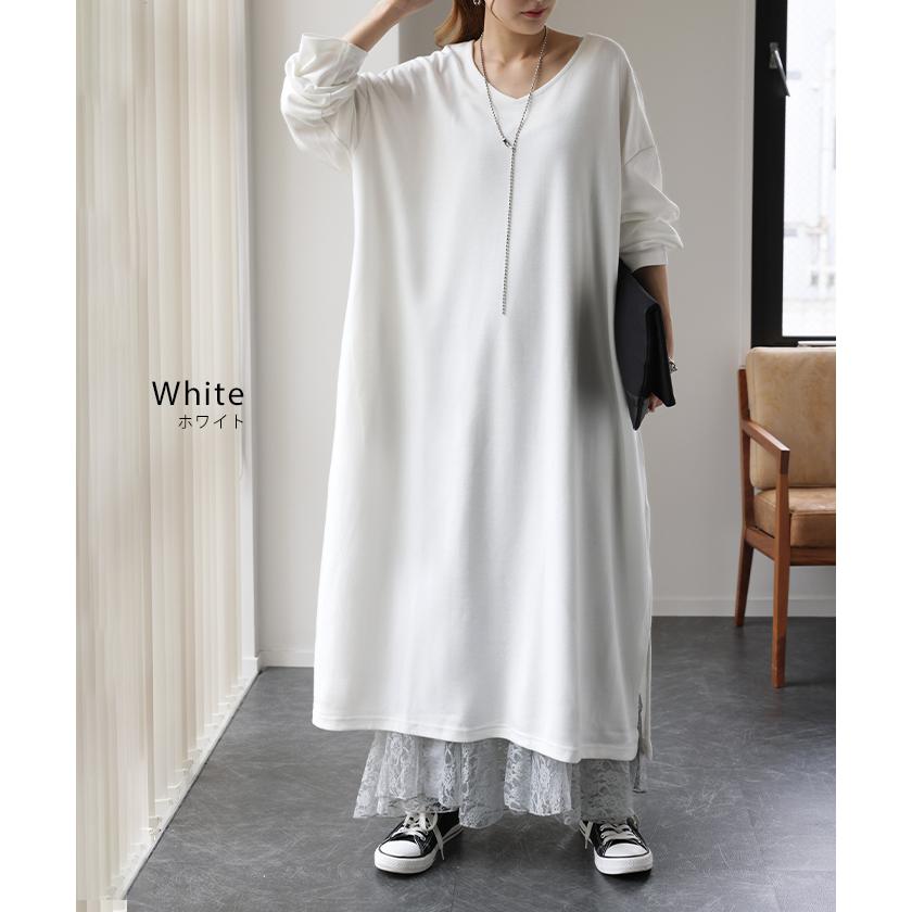 ワンピース ロングワンピース レディース ロング Vネック 大きいサイズ 長袖 | HUG.U | 15