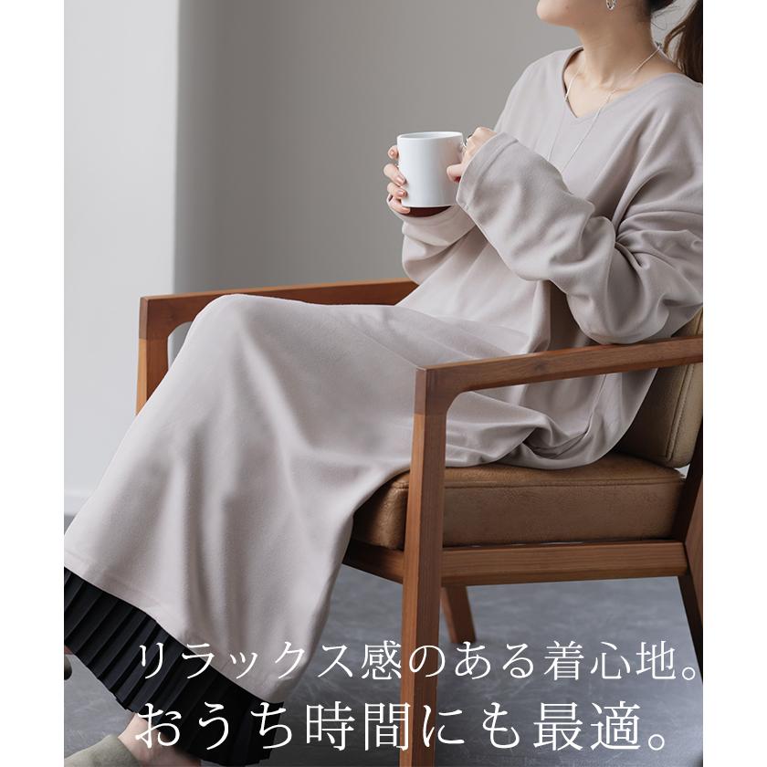 ワンピース ロングワンピース レディース ロング Vネック 大きいサイズ 長袖 | HUG.U | 12