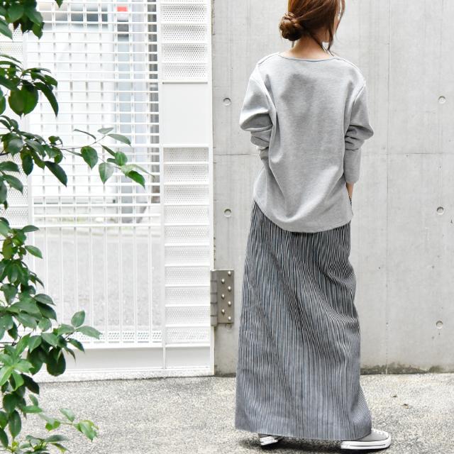 スカート レディース ロングスカート ストライプ 綿100％ マキシスカート | HUG.U | 13