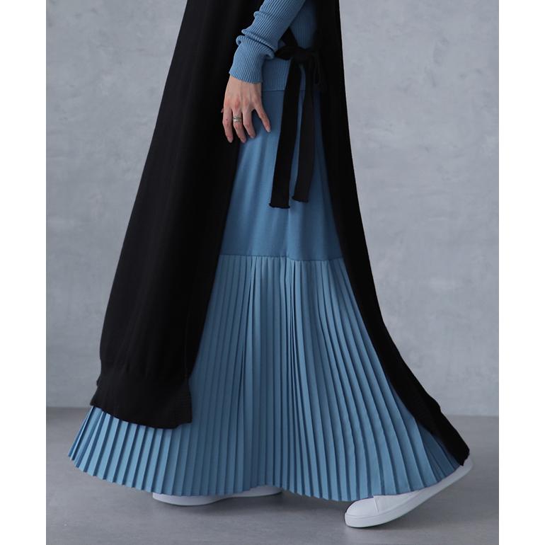 スカート ロング  プリーツ シフォン レース ペチコート インナー レイヤード | HUG.U | 16