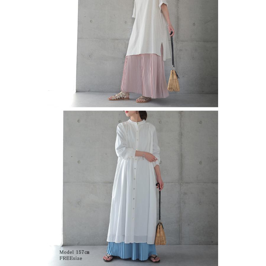 スカート ロング  プリーツ シフォン レース ペチコート インナー レイヤード | HUG.U | 18