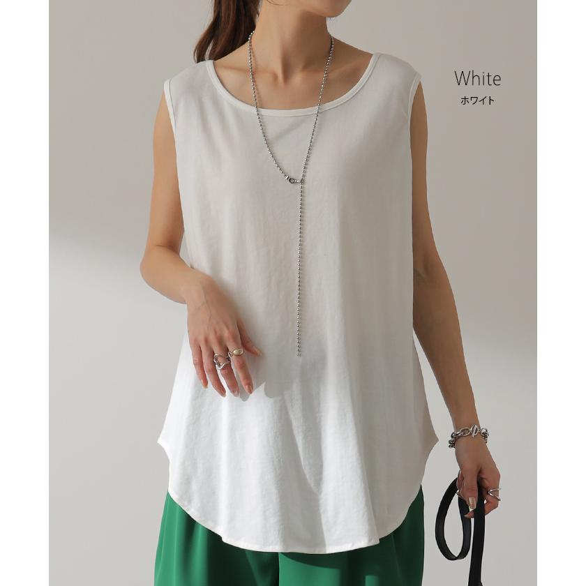 タンクトップ レディース  レイヤード インナー ロング丈 ノースリーブ 重ね着 | HUG.U | 16